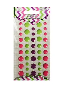 Эмалевые клеевые точки (7593) (45шт.) (Рукоделие) (3+) (упаковка)