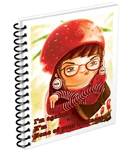 Блокнот А6 100л "Twitter" мяг.пер., спираль, мат.лам., тисн.фольгой, блестки, ассорти, инд.уп., IN FOLIO