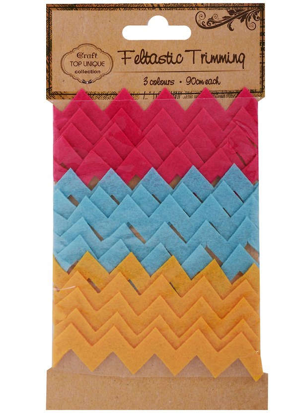 Лента фетровая фигурная, 3 х 90 см 2531642 — 1