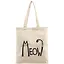 Сумка-шоппер Meow (котик с длинным хвостом), бежевая, текстиль, 40см.*32см. — 2775475 — 1