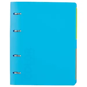 Тетрадь на кольцах в клетку Stila, Neon Blue, 120 листов