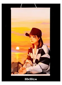 Набор для творчества "Картина по номерам на подвесе "На закате дня". ПАННО. Аниме. 30x50 см