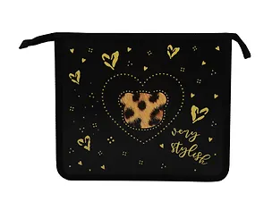 Папка для тетрадей А5 "Стильный мишка" 1отд, молния, пластик 3115599