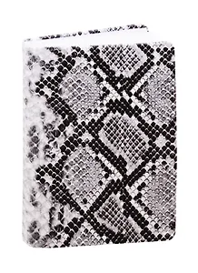Ежедневник недат. А5 160л Snake серый, иск.кожа, интегр.переплет, обл.кожа змеи, ляссе
