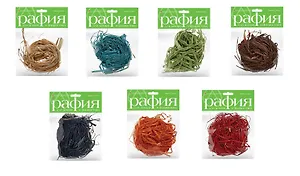 Набор для творчества, HOBBY TIME, Рафия 8 цветов 2-378
