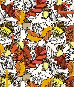 Скетчбук A6 80л "Сказочные желуди. Орнамент" белый офсет, нелинованн., 100г/м2, тв.обложка, широкая евроспираль, Listoff