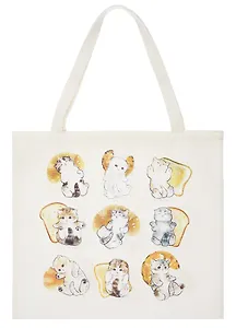 Сумка-шоппер на молнии Kawaii Котики с булочками (текстиль) (45х40) (12-11821-B014)