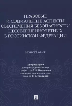 Правовые и социальные аспекты обеспечения безопасности несовершеннолетних в Российской Федерации. Монография — 2837924 — 1