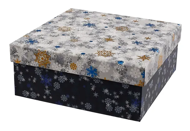 Коробка подарочная "Snowflaces" 15,5*15,5*6,5см, Новый год, картон 2982027 — 3