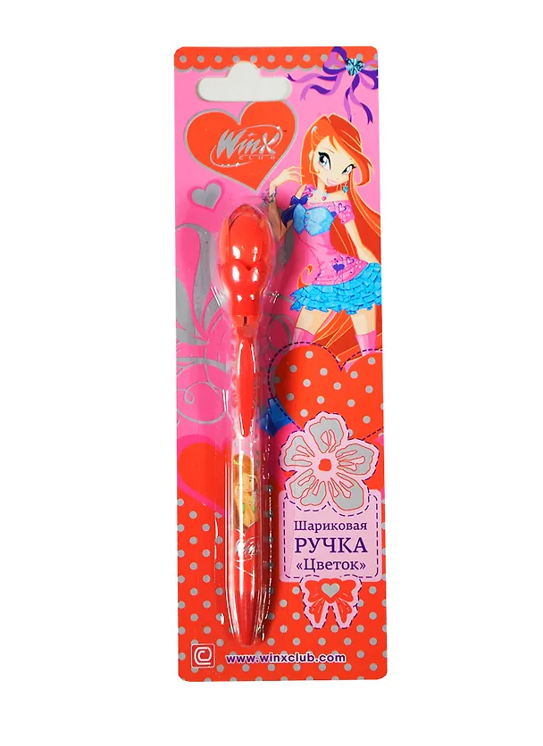 Ручка шариковая автоматическая синяя "Цветок" 1мм, блистер, WINX 229602 — 3