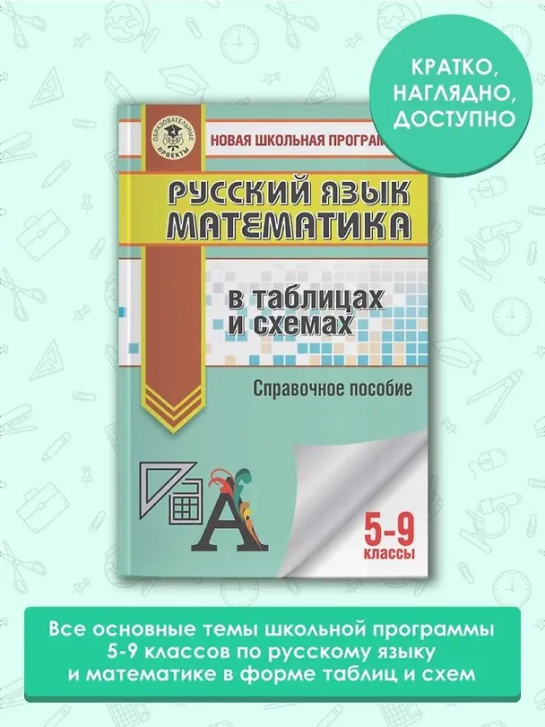Книга ОГЭ. Русский язык. Математика в таблицах и схемах для подготовки к ОГЭ (Ирина Текучева) — 4