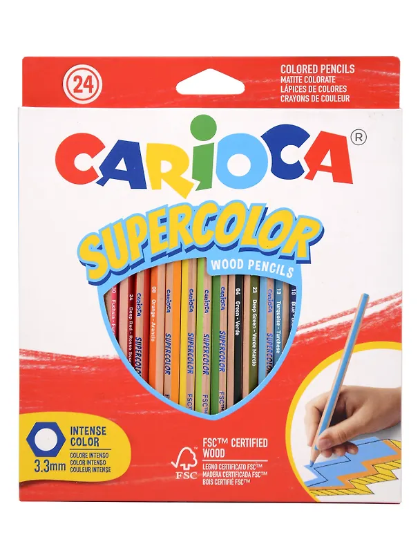 Карандаши цветные «Supercolor», Carioca, 24 цвета 3144545 — 1