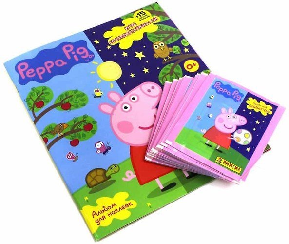 Книга PANINI Peppa pig Игра противоположностей 115 наклеек+25 карточек+альбом () — 1