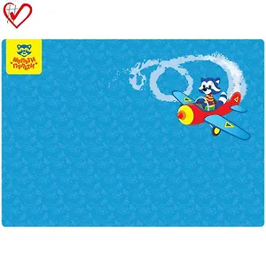 Клеенка для уроков труда "Для мальчиков" 500*700мм, голубая с рисунком, ПВХ