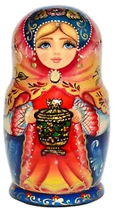 Сувенир, АКМ, Матрешка 5м Костюмная h-18см М05-0018-21ВС