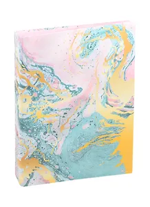 Папка 2кольца "Розово-зелёный мрамор", лам.картон