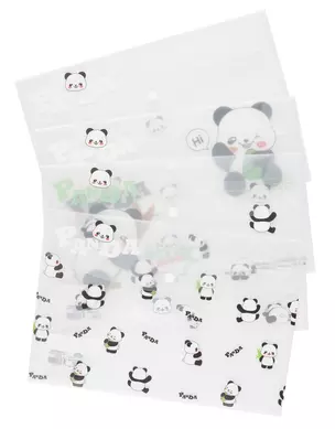 Папка-конверт А4 на кнопке "Panda", ассорти — 3039424 — 1