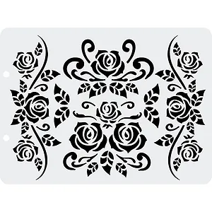 Трафарет пластиковый 12,5 х17см Craft Premier. Готические розы V0019