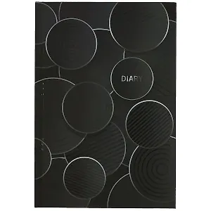 Ежедневник недат. А5 80л "Черные шары" 7БЦ, лам.софт-тач, выб.УФ-лак, офсет