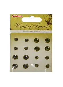 Набор хрустальных брадсов Ветер странствий (SCB34001032) (16шт) (зелено-серый) (упаковка)