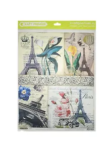 Рисовая бумага для декупажа Craft Premier Эйфелева башня (CР01185) (А3) (25г/м)