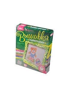 Вышивка пайетками Мишка с мячиком (Вп-003) (коробка-рамка) (LORI) (набор для творчества) (8+) (коробка) (Колорит)Вышивка пайетками Забавный щенок (Вп-002) (коробка-рамка) (LORI) (набор для творчества) (8+)