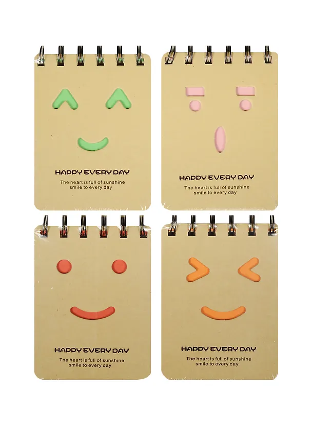 Блокнот А7 "Happy every day" (Смайлик) спираль, ассорти, Haich 232007 — 2
