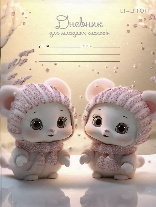 Дневник школьный «Милашки близняшки», для младших классов, Listoff 3090492 — 1