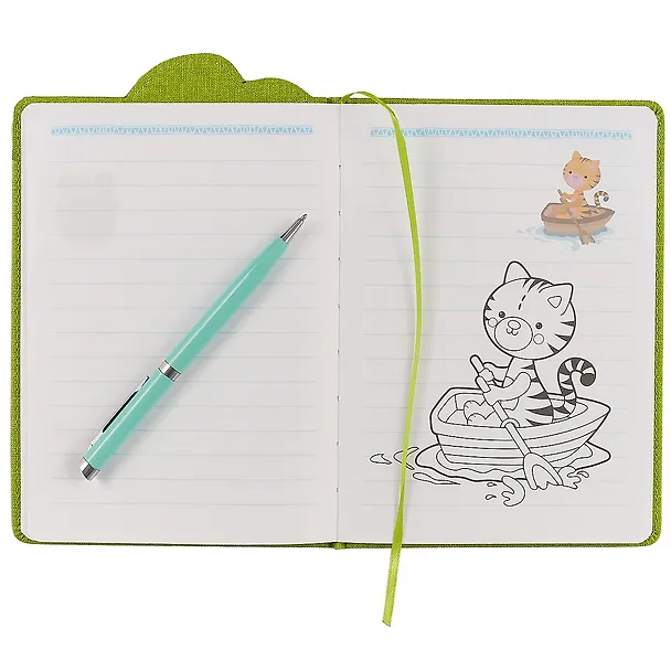 Книга для записей «Happy animals», зелёная, 64 листа, А5– 251281 — 2