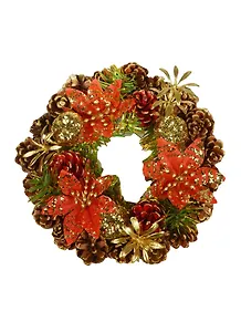 Венок новогодний золотые яблочки (826744) (d=20см) (Сима-ленд)