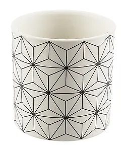 Кашпо Орнамент (белое) (керамика) (8х7) (12-06650-202306-106-2)