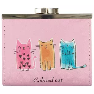 Кошелек с застёжкой Colored Cats (PU) (10×9) (блистер) (12-11592-ZY-4) — 2693509 — 1