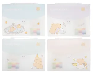 Портфель А4 12 отделений "Capybara" пластик, в ассортименте