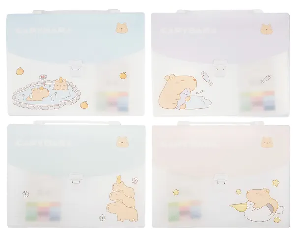 Папка -портфель пластиковый «Capybara» А4, 12 отделений, в ассортименте 3039422 — 1