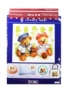 Набор для вышивания, DOME, Роскошные медвежата, 17*16, (40805)