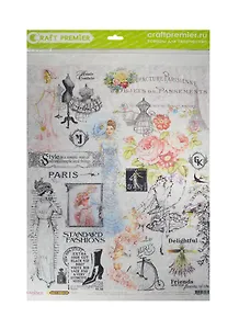 Рисовая бумага для декупажа Cadence Craft Premier Париж Нежность (CD01730) (А3) (25г/м) (упаковка)
