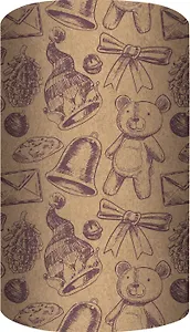 Бумага упаковочная 70*100см "Игрушки" крафт, инд.уп.