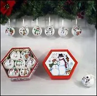 Набор из 7-ми новогодних украшений "Шар" (7,5см) (566401) (Ремеко РС) 2338358