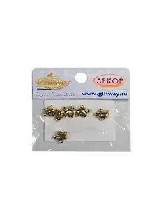 Фурнитура металл подвеска Слоник золото (00009398) (6шт) (11х10х5мм) (10г) (упаковка)