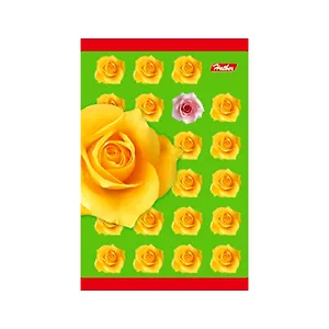 Блокнот А7 80л кл. "Цветочная мозаика" гребень, с блестками, цв.обл, офсет, Hatber