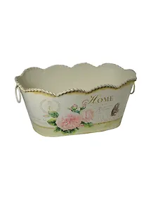 Кашпо Уютный дом (только декор. использование) (24,5х14х11,5) металл (МК-03M-home)