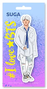 Фигурная магнитная закладка. BTS. Suga