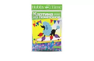 Набор для творчества, HOBBY TIME, Набор №8. Картина из помпонов Собака — 328802 — 1