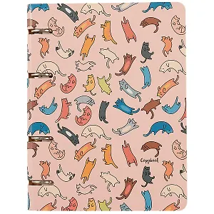 Тетрадь на кольцах в клетку Unnika, "Cute & Funny. Colorful cats", 100 листов