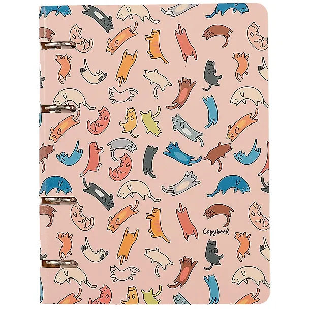 Тетрадь на кольцах в клетку Unnika, "Cute & Funny. Colorful cats", 100 листов 251855 — 1