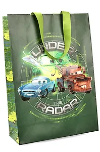 Пакет подарочный А4 26*32*15 "Тачки. В поле радара" с эффектами, GRAND GIFT