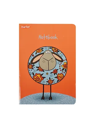 Тетрадь в клетку Marker Arte, "Овцы", 60 листов, в ассортименте 234980