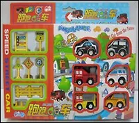 Набор инерционных машинок (6шт+знаки) (2816-6F) (коробка)