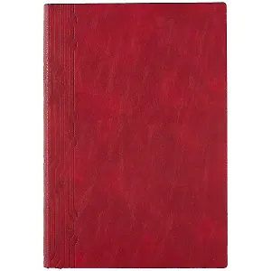 Ежедневник недат. А5 160л "Вачетто" красный, кожзам, мягкий переплет, тонир.блок, ляссе