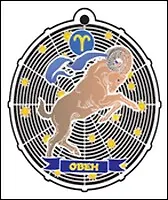 Закладка для книг Знак зодиака Овен (RBM-17) (Мир Бижу)